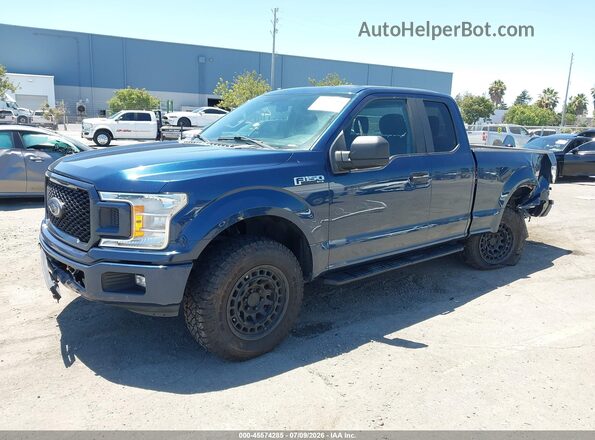 1FTEX1CP5JKF60702 2018 FORD F150 Blue Передня ліва чверть