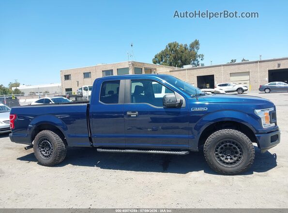 1FTEX1CP5JKF60702 2018 FORD F150 Blue Вид задньої частини салону