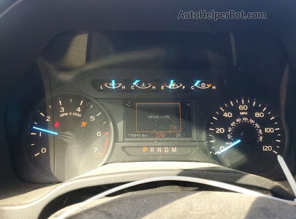1FTEX1CP5JKG03595 2018 FORD F150 Black Вид щитка приладів