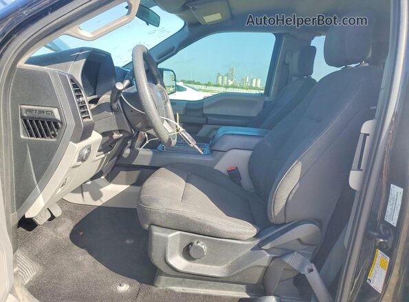 1FTEX1CP5JKG03595 2018 FORD F150 Black Вид салону спереду