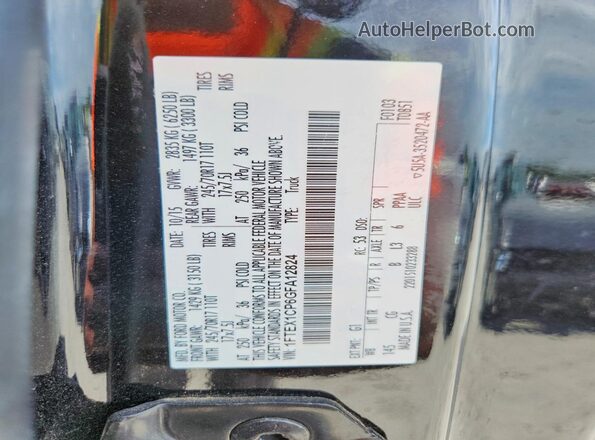1FTEX1CP6GFA12824 2016 FORD F150 Black ძრავის განყოფილების ხედი