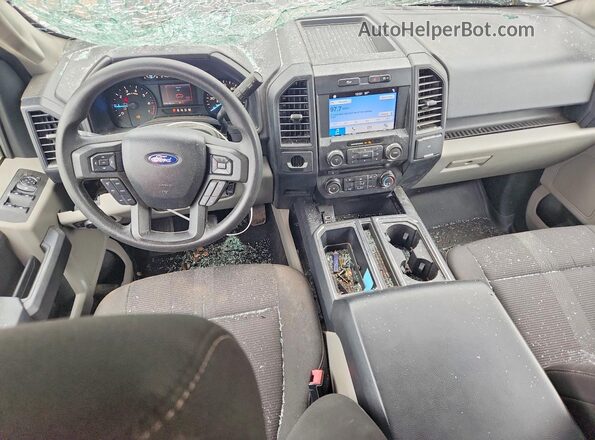 1FTEX1CP6JKF49465 2018 FORD F150 Gray წინა პანელის ხედი
