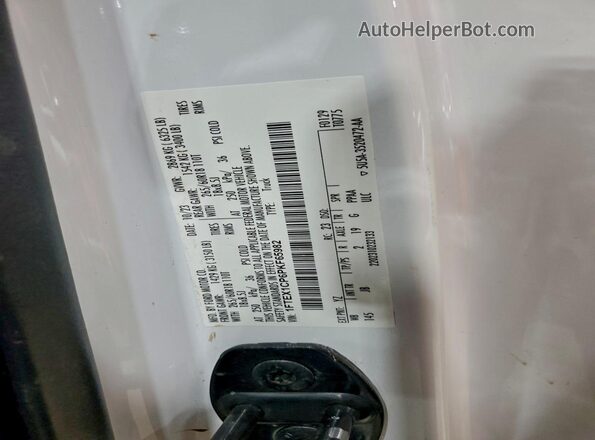 1FTEX1CP6PKF65982 2023 FORD F150 White Widok komory silnika
