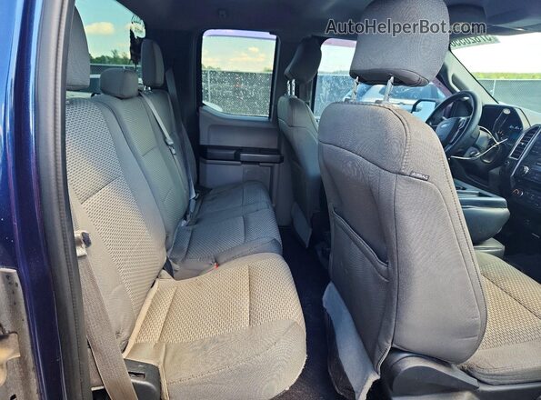 1FTEX1CP7GFA67217 2016 FORD F150 Blue Rear seats view