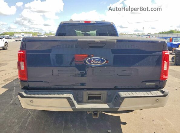 1FTEX1CP8NKF30518 2022 FORD F150 Blue Widok z tyłu