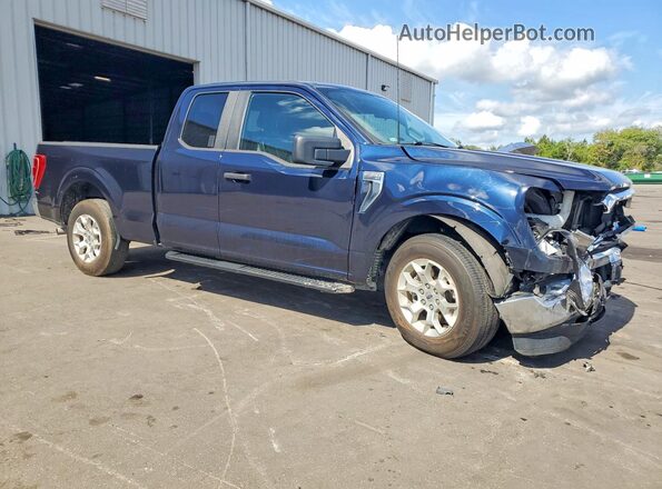 1FTEX1CP8NKF30518 2022 FORD F150 Blue Przód prawy
