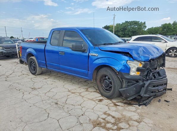1FTEX1CPXGFB12697 2016 FORD F150 Синий Передняя правая четверть