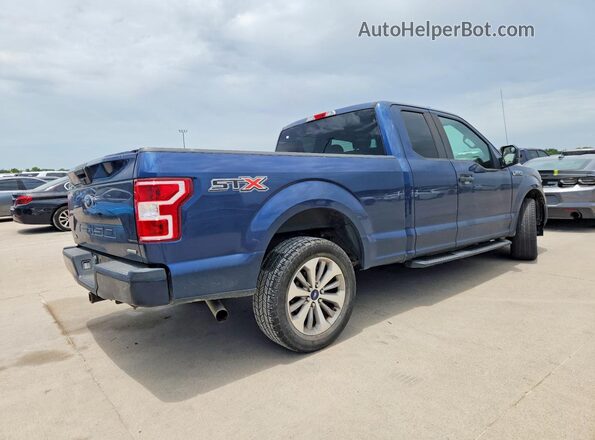 1FTEX1CPXJKC69757 2018 FORD F150 Blue Tył prawy