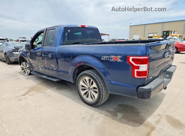 1FTEX1CPXJKC69757 2018 FORD F150 Blue Tył lewy