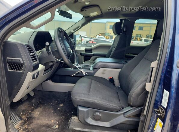 1FTEX1CPXJKC69757 2018 FORD F150 Blue Widok wnętrza z przodu