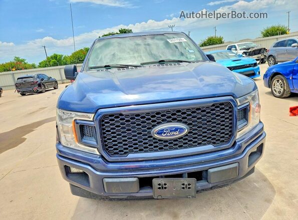 1FTEX1CPXJKC69757 2018 FORD F150 Blue Widok z przodu
