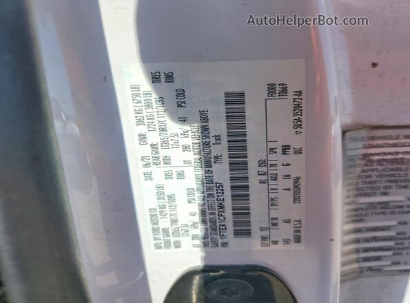 1FTEX1CPXMKE12257 2021 FORD F150 White Widok komory silnika