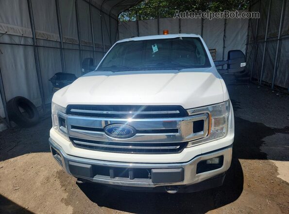 1FTEX1E50JKC59329 2018 FORD F150 White Widok z przodu
