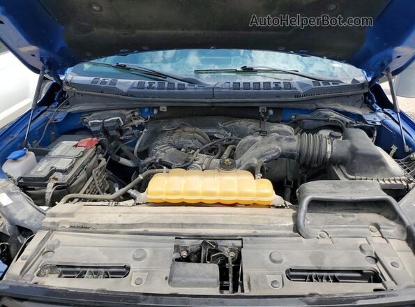 1FTEX1E86GFB24335 2016 FORD F150 Синий Вид задней части салона
