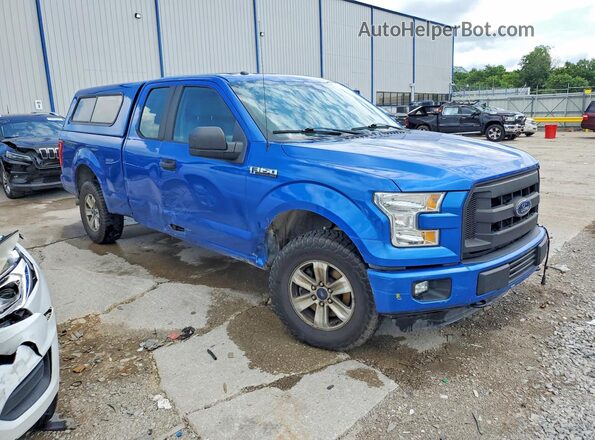 1FTEX1E86GFB24335 2016 FORD F150 Синий Передняя правая четверть