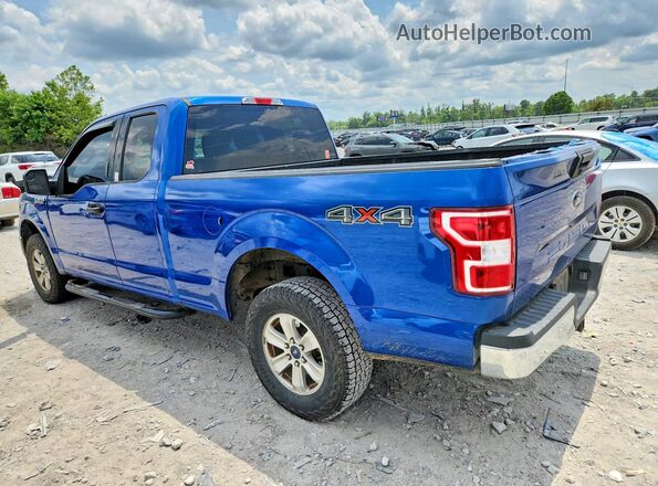 1FTEX1EB0JFA73272 2018 FORD F150 Blue Tył lewy