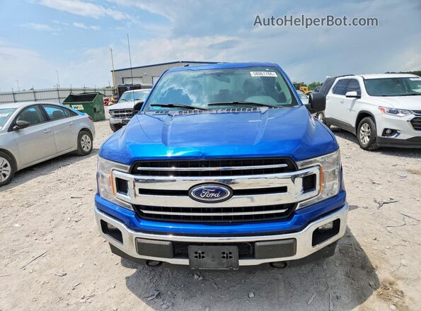 1FTEX1EB0JFA73272 2018 FORD F150 Blue Widok z przodu