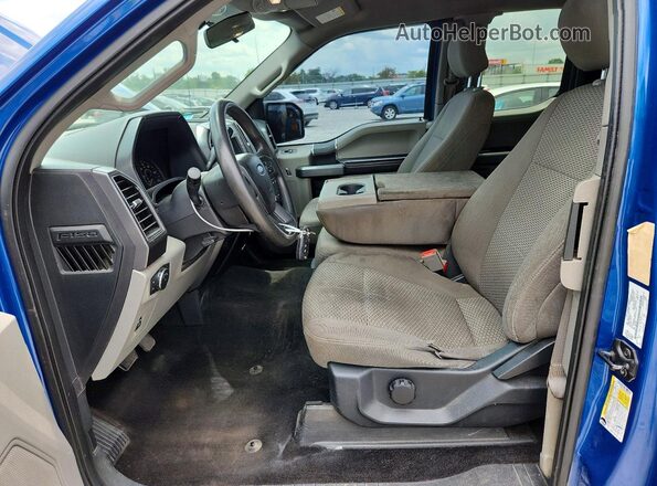1FTEX1EB0JFA73272 2018 FORD F150 Blue Widok wnętrza z przodu