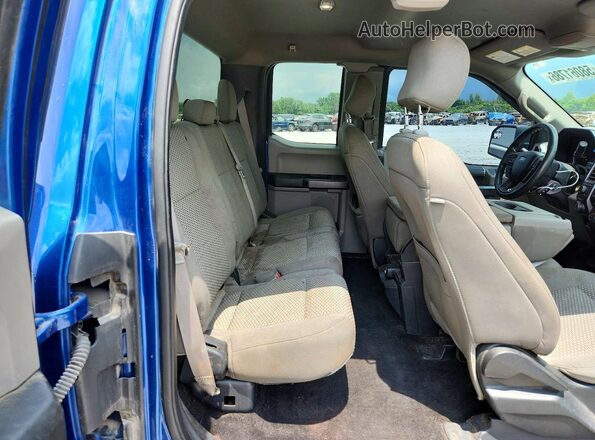 1FTEX1EB0JFA73272 2018 FORD F150 Blue Widok tylnych siedzeń