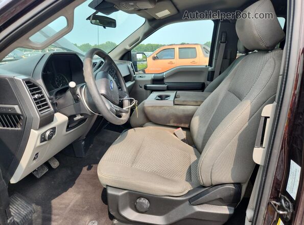1FTEX1EB0KKC45275 2019 FORD F150 Maroon Вид салону спереду