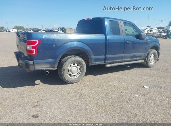 1FTEX1EB2JKE24710 2018 FORD F150 Blue Trasero derecho