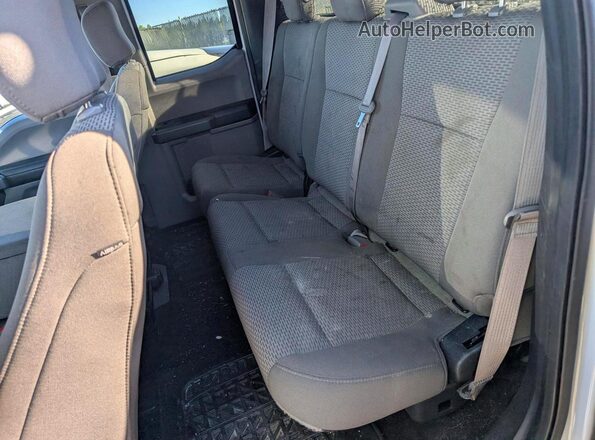1FTEX1EB3JFA22557 2018 FORD F150 White Rear seats view