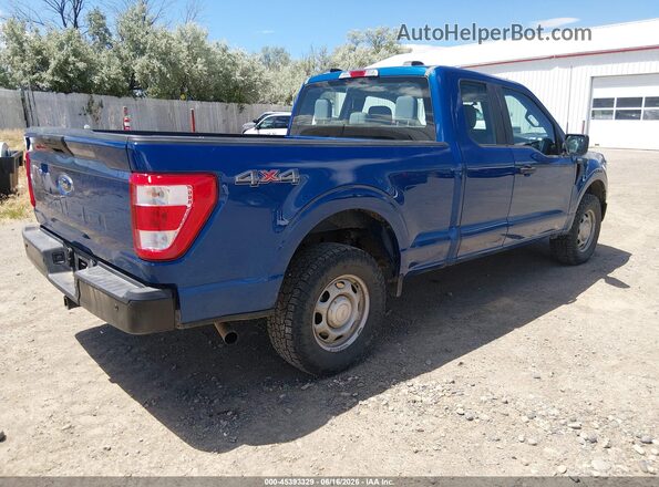 1FTEX1EB3PKF21746 2023 FORD F150 Blue Задня права чверть