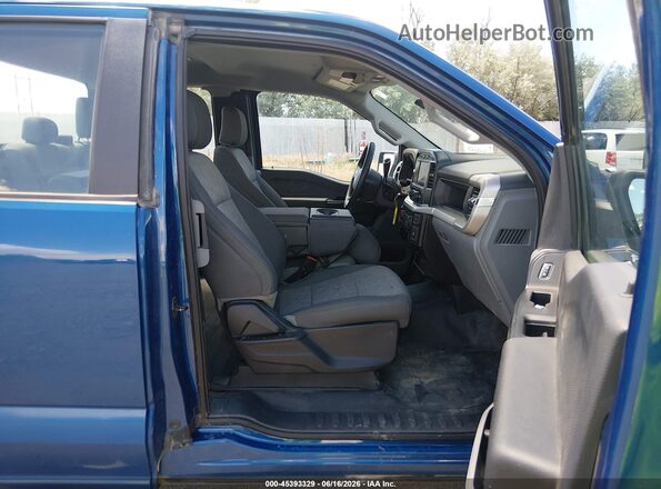 1FTEX1EB3PKF21746 2023 FORD F150 Blue Вид салону спереду