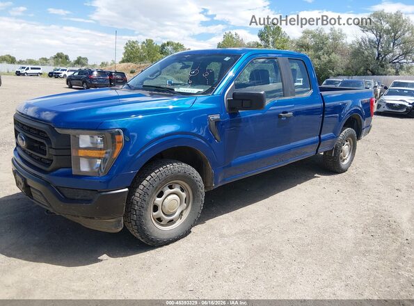 1FTEX1EB3PKF21746 2023 FORD F150 Blue Передня ліва чверть