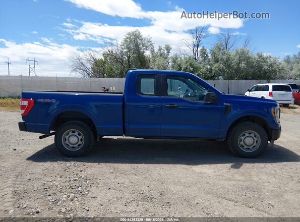 1FTEX1EB3PKF21746 2023 FORD F150 Blue Вид задньої частини салону
