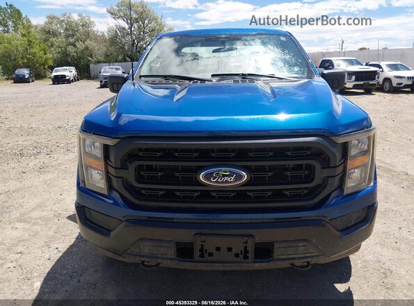 1FTEX1EB3PKF21746 2023 FORD F150 Blue Вид спереду