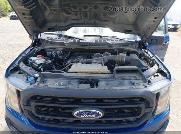 1FTEX1EB3PKF21746 2023 FORD F150 Blue Вид ззаду