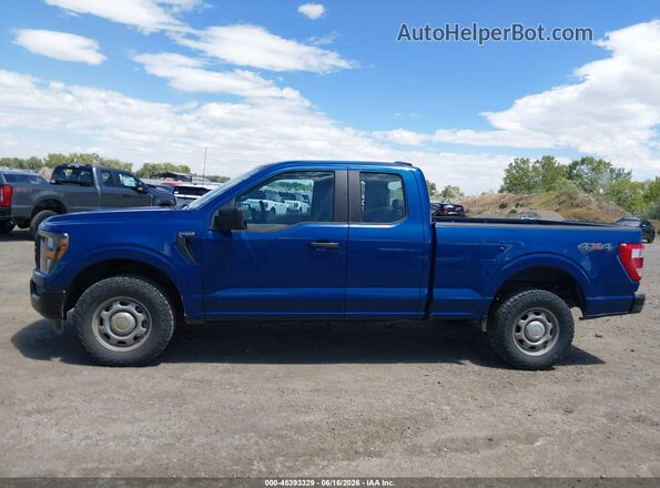 1FTEX1EB3PKF21746 2023 FORD F150 Blue Панорамний вид салону 360°