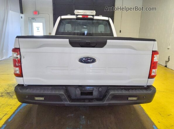 1FTEX1EB4MKD57077 2021 FORD F150 White Вид ззаду