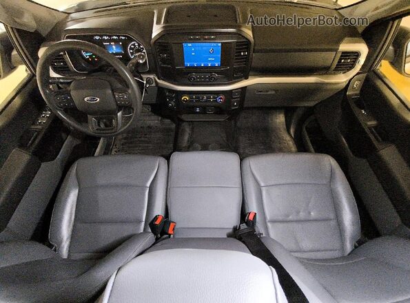 1FTEX1EB4MKD57077 2021 FORD F150 White Вид панелі приладів