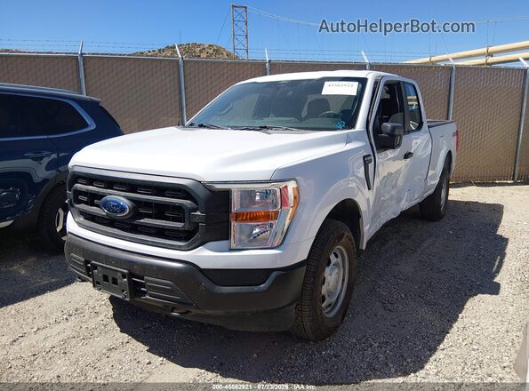 1FTEX1EB7MKD60992 2021 FORD F150 White Առջևի ձախ երեք քառորդ տեսարան