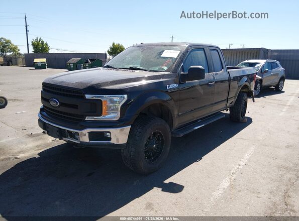 1FTEX1EB9KKE16038 2019 FORD F150 Черный Передняя левая четверть