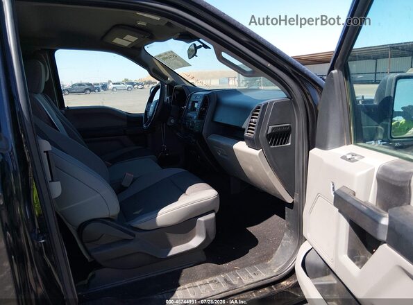 1FTEX1EB9KKE16038 2019 FORD F150 Черный Вид салона спереди