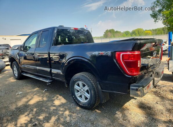 1FTEX1EB9MFB81846 2021 FORD F150 Black Rear left
