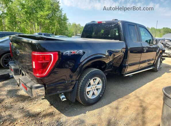 1FTEX1EB9MFB81846 2021 FORD F150 Black Rear right