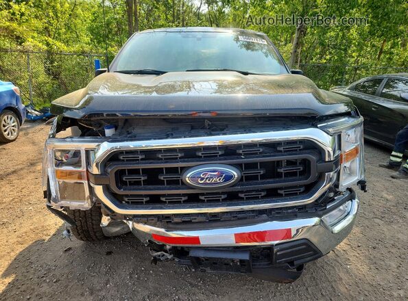 1FTEX1EB9MFB81846 2021 FORD F150 Black Front view