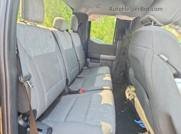 1FTEX1EB9MFB81846 2021 FORD F150 Black Rear seats view