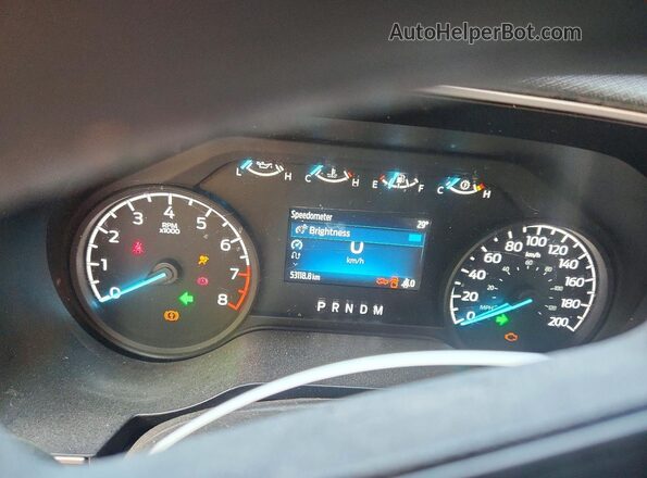 1FTEX1EB9MFB81846 2021 FORD F150 Black Instrument cluster view