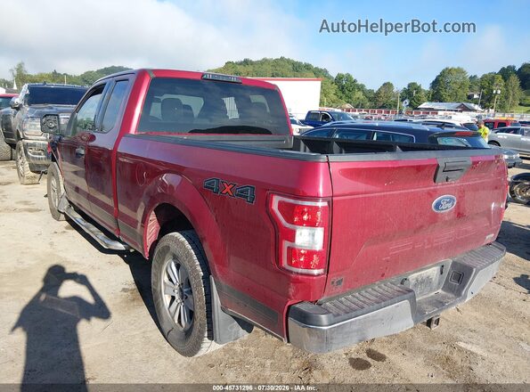 1FTEX1EP0JKG01380 2018 FORD F150 Maroon Tył lewy