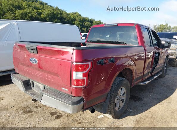 1FTEX1EP0JKG01380 2018 FORD F150 Maroon Tył prawy