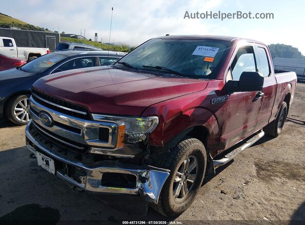 1FTEX1EP0JKG01380 2018 FORD F150 Maroon Przód lewy