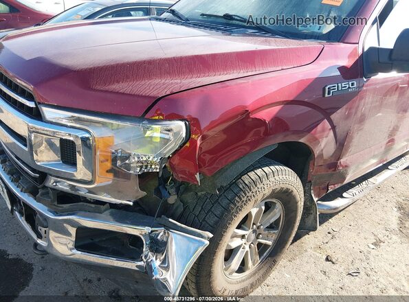 1FTEX1EP0JKG01380 2018 FORD F150 Maroon Widok z przodu