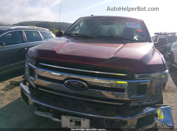 1FTEX1EP0JKG01380 2018 FORD F150 Maroon Widok wnętrza z tyłu