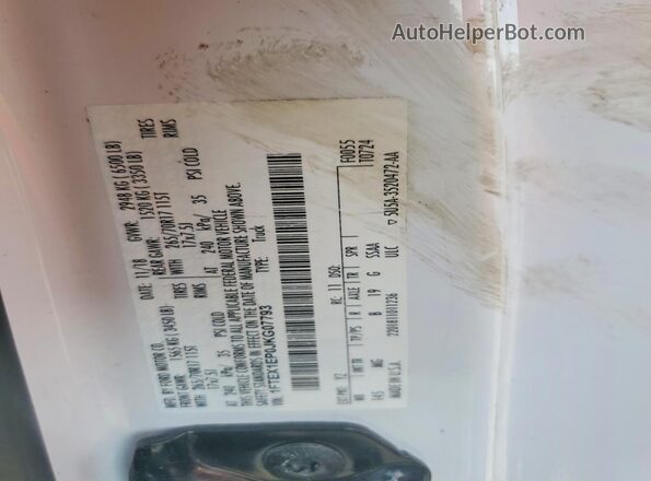 1FTEX1EP0JKG07793 2018 FORD F150 White Vista del compartimento del motor