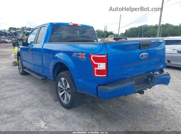 1FTEX1EP0KKC65263 2019 FORD F150 Blue Задня ліва чверть